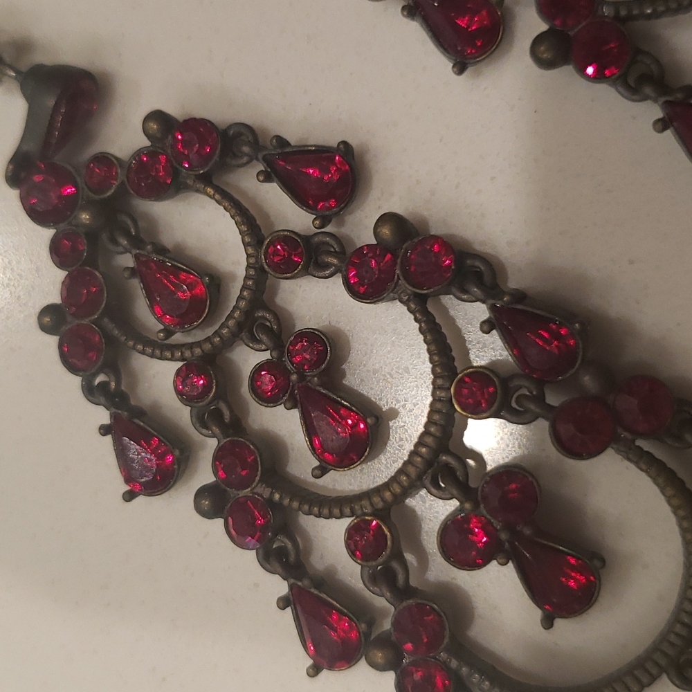 Ruby Dangle Earrings - image 3